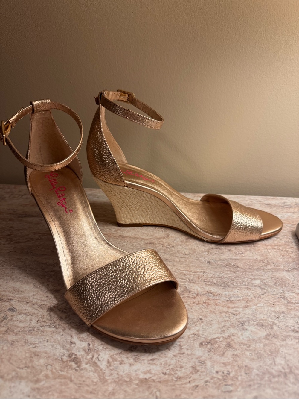 Lilly Pulitzer wedge strap sandals